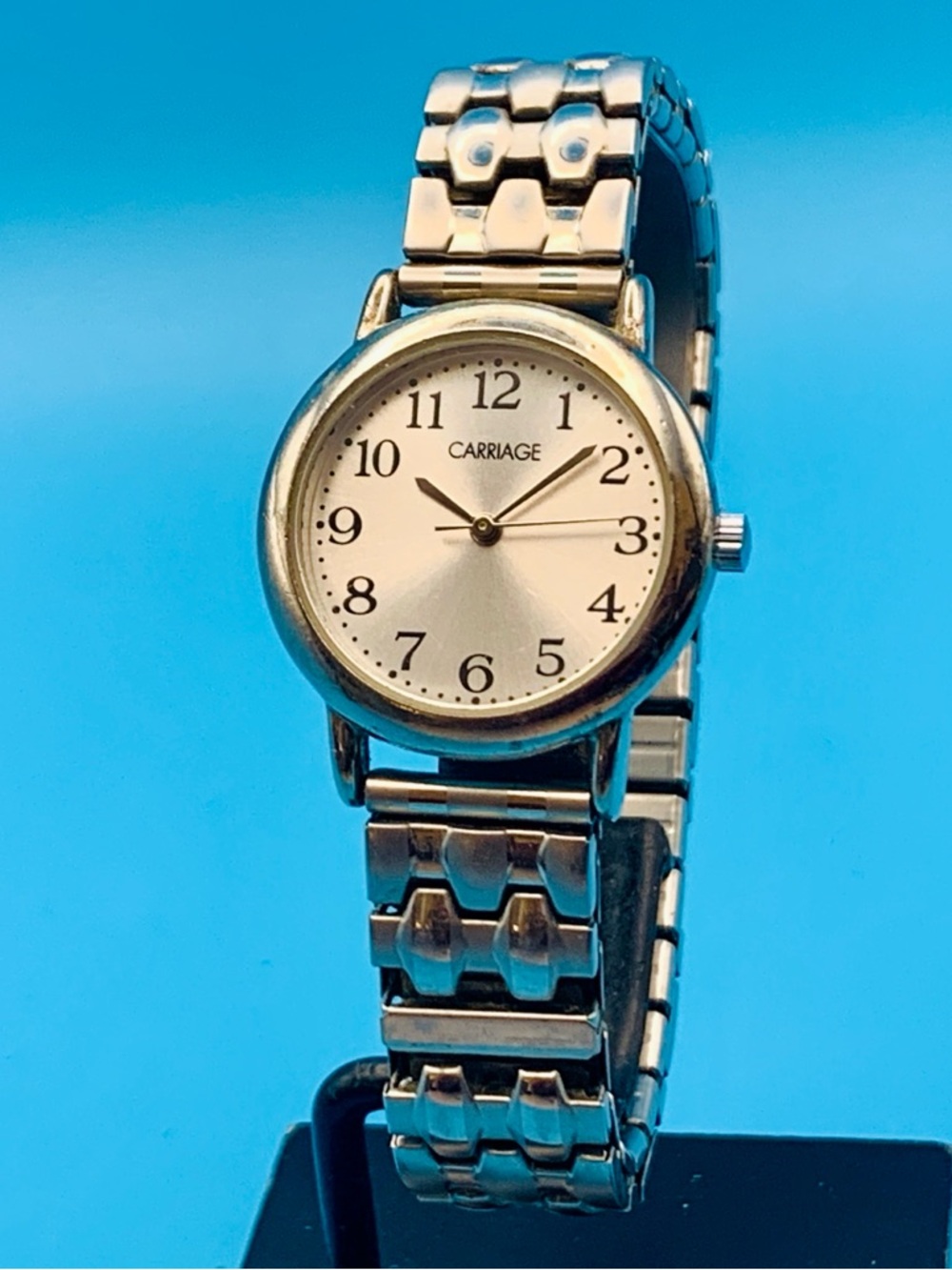 CARRIAGE By TIMEX Women’s 2014 Stretch Bracelet Quartz Wristwatch Works New Batt